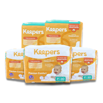 Pack de 150 pañales Talle P (3-8kg)